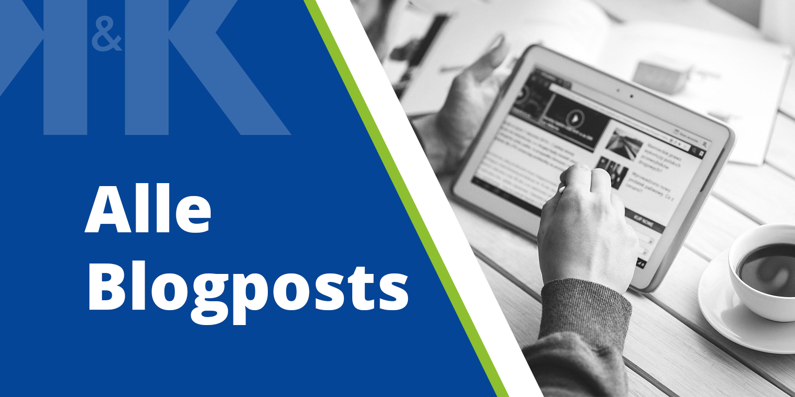 Vorschaubild für eine Übersicht aller veröffentlichten Blogposts. Es zeigt den Textzug "Alle Blogposts" gestaltet im Corporate Design der K&K Software AG.